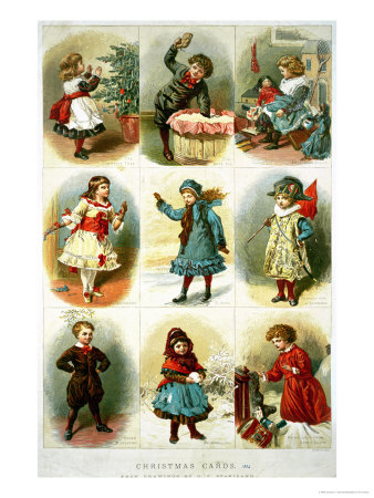 Christmas Cards Depicting Various Children