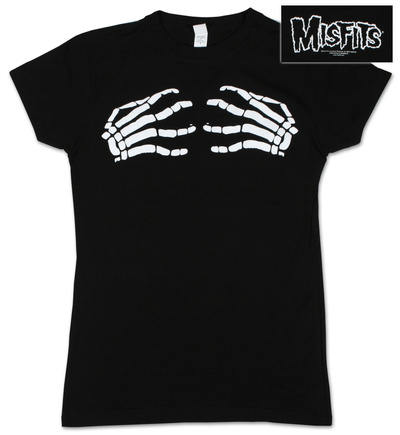 Women`s: The Misfits - Skeleton Hands - Babydoll