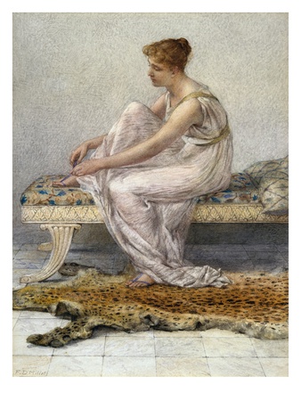 Woman on Divan by Francis Millet