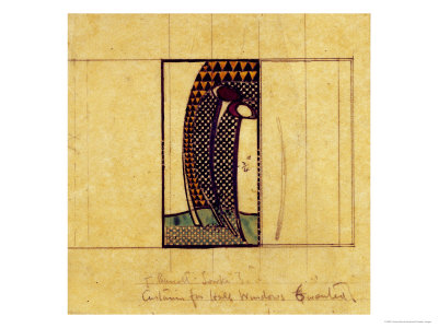 Design for Curtains for the Hall Windows, 1916-17 for W. J. Bassett-Lowke