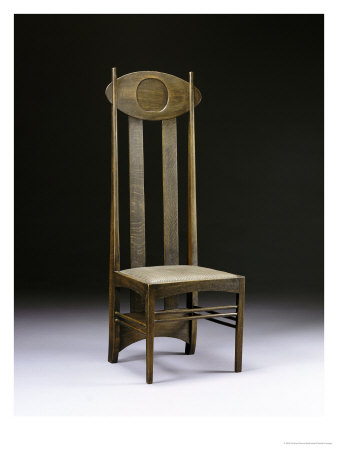 A Rare and Important High-Back Oak Chair circa 1898-1899