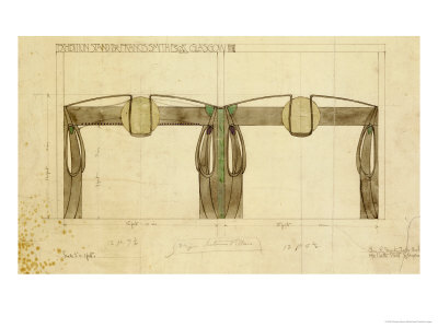 An Exhibition Stand for Francis Smith, used at the Glasgow Exhibition, Shown in Elevation, 1901