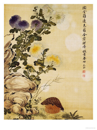 Chrysanthemums and Quail, 1702