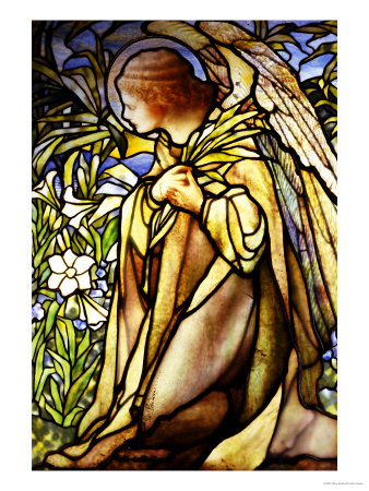 A Stained Glass Window of an Angel