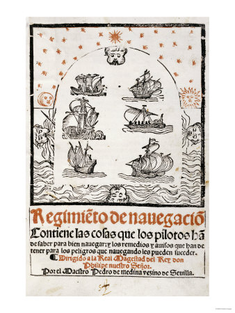 Cover of Spanish Navigation Guide, Regimiento de Navegacion, Pedro de Medina, 1563