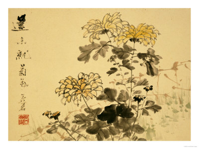 Chrysanthemums, A Leaf from an Album of Various Subjects
