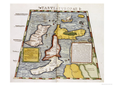 A Fine Hand-Coloured Map of Britain, 1552