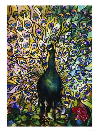 Fine Peacock Leaded Glass Domestic Window