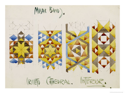 Orvieto Cathedral, a Sheet of Studies of Mosaic Bands, 1891