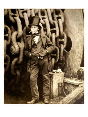 Isambard Kingdom Brunel (1806-1859) at Millwall, Leaning Against a Chain Drum, November 1857