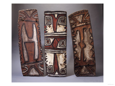 Three Mountain Ok Shields of Rectangular Form