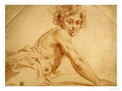 A Boy Looking Over His Shoulder