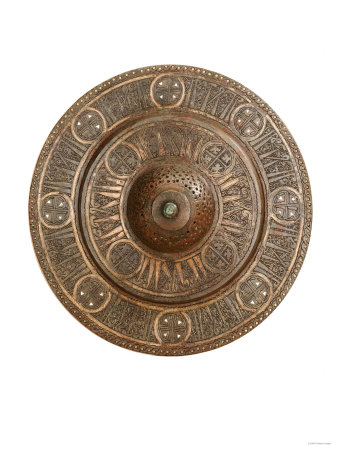 Fine Silver and Copper Inlaid Bronze Boss, Early 13th Century