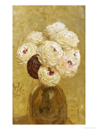 A Vase of Dahlias Giclee Print
