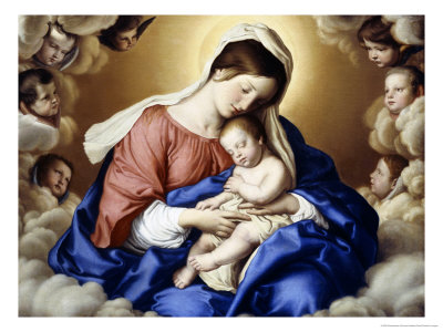 The Madonna and Child in Glory with Cherubs