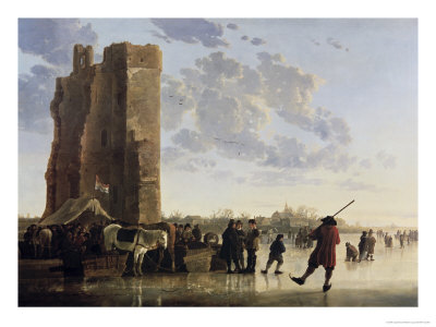 View of the Maas in Winter