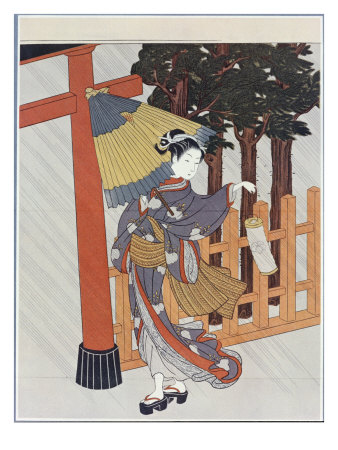 Geisha Visiting a Shrine