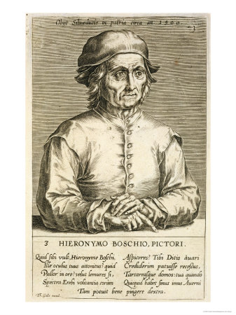 Portrait of Hieronymus Bosch Plate 3 in a Series of Portraits of Artists