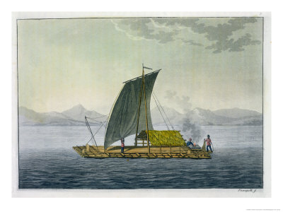 A Raft Leaving the Port of Guayaquil, Ecuador, from 