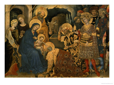 The Adoration of the Magi, Detail of Virgin and Child with Three Kings, 1423