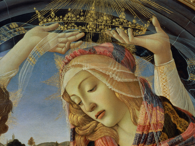 The Madonna of the Magnificat, Detail of the Virgin