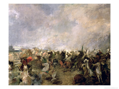 The Battle of Guadalete Detail of the Escape of the Goths from the Command of King Roderic