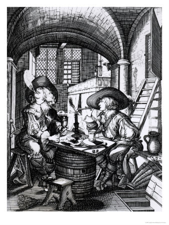 Two Young Noblemen Smoking, a Pro-Smoking Illustration from the Reign of James I
