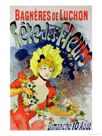 Reproduction of a Poster Advertising the Flower Festival at Bagneres-De-Luchon, 1890