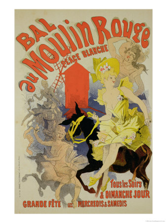 Reproduction of a Poster Advertising the "Bal Au Moulin Rouge," 1889