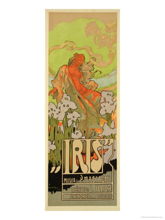 Reproduction of a Poster Advertising "Iris," a Comical Opera, 1898