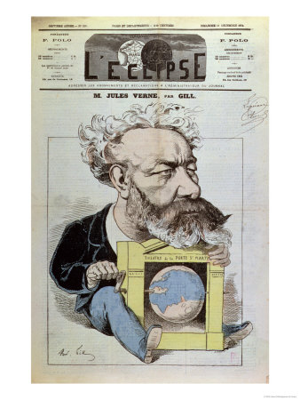 Caricature of Jules Verne from "L