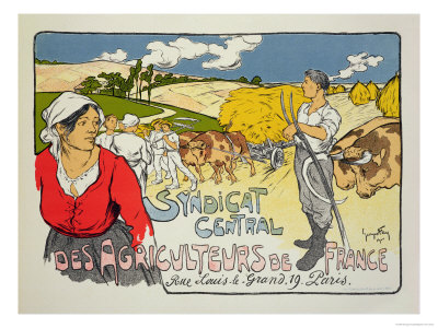 Reproduction of a Poster Advertising the "Central Syndicate of French Farmers," 1900