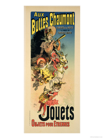 Reproduction of a Poster Advertising "New Year Gifts at the Buttes Chaumont"