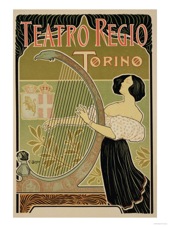 Reproduction of a Poster Advertising the "Theatre Royal," Turin