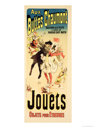 Reproduction of a Poster Advertising the Toyshop "Aux Buttes Chaumont"