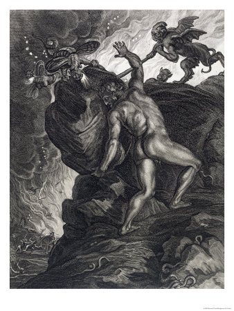 Sisyphus Pushing His Stone up a Mountain, 1731