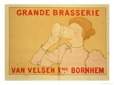 Reproduction of a Poster Advertising the "Grande Brasserie Van Velsen," 1894