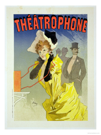 Reproduction of a Poster Advertising "Theatrophone," 1890