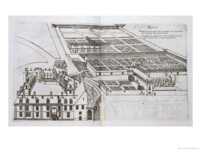 Plan of the Enclosed Gardens and Chateau De Gaillon, from "Les Plus Belles Bastiments De France"