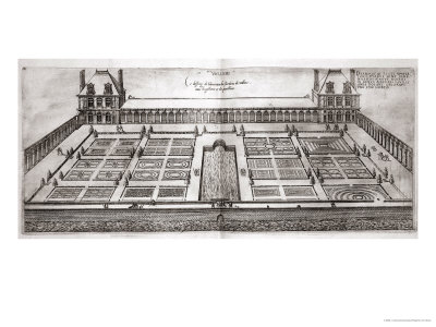 Gardens at the Chateau De Vallery, from Les Plus Belles Bastiments De France, Published 1570s