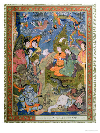 King Solomon and the Queen of Sheba, after an Original Miniature