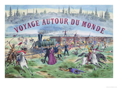 Le Voyage Autour Du Monde," Cover of a Box for a Game Based on "Around the World in 80 Days"