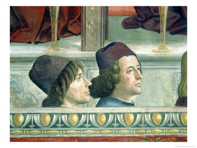 Portraits of Matteo Franco and Luigi Pulci from the Cycle of the Life of St. Francis, circa 1483