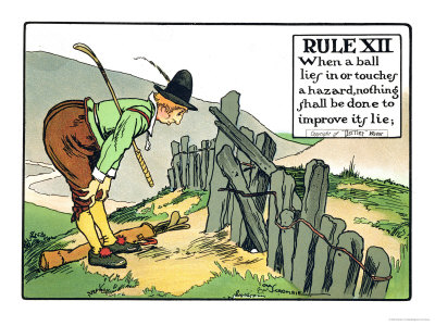 Rule XII: When a Balls Lies in or Touches a Hazard, Nothing Shall be Done to Improve Its Lie