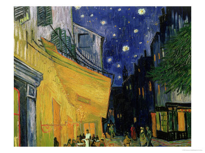 Buy The Caf&eacute; Terrace on the Place du Forum, Arles, at Night, c.1888 (detail) at AllPosters.com