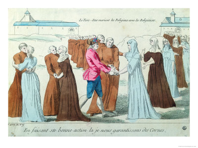 The Third Estate Marrying Monks to Nuns, circa 1792