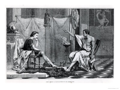 The Education of Alexander the Great by Aristotle from a Book by L. Figuier