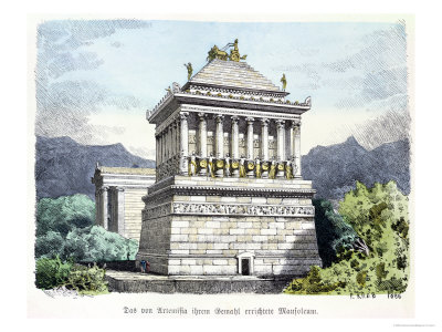 The Mausoleum of Halicarnassus, from a Series of the "Seven Wonders of the Ancient World" Poster