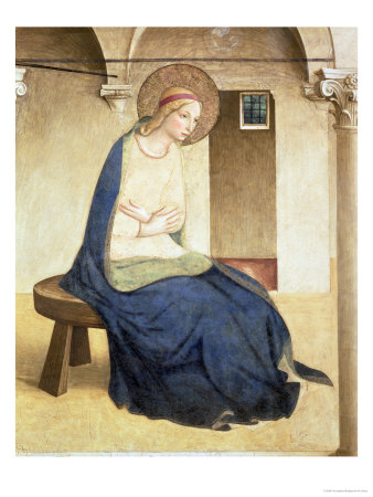 The Annunciation, Detail of the Virgin, circa 1438-45