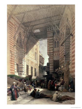 Bazaar of the Silk Merchants, Cairo, from "Egypt and Nubia," Vol.3